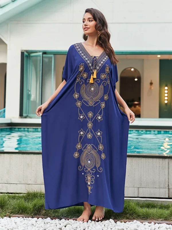 Plus Size Summer Women Beachwear Kaftan - Image 3