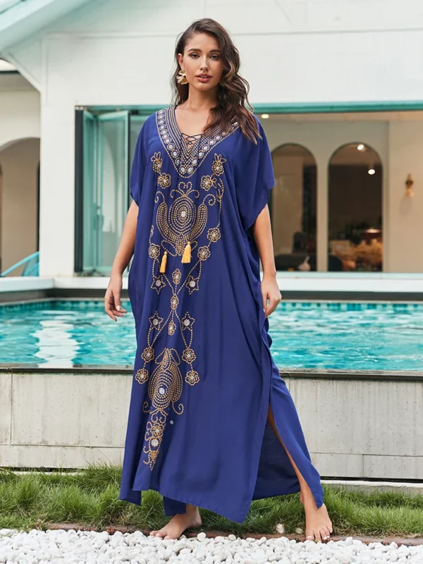 Plus Size Summer Women Beachwear Kaftan - Image 4