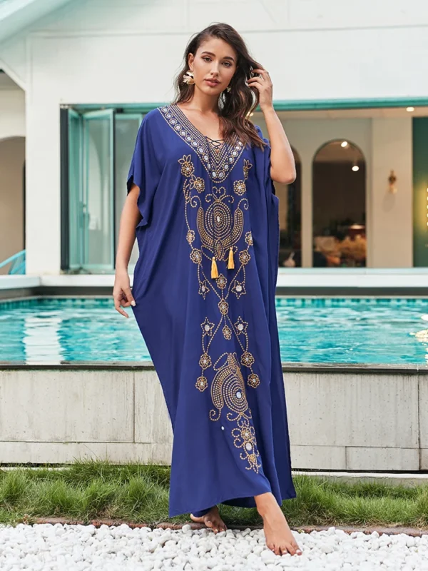 Plus Size Summer Women Beachwear Kaftan - Image 5