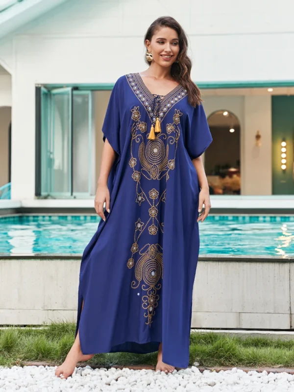 Plus Size Summer Women Beachwear Kaftan - Image 6