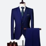 Men's Suit Three-piece Suit British Slim-fitting Wedding Dress Multicolor Plus Size - Image 6