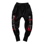 Hip Hop Joggers Men Letter Ribbons Cargo Pants Pockets - Image 6
