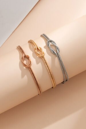 Simple Knot Snake Bone Bracelet Cold Style Design Element Bracelet