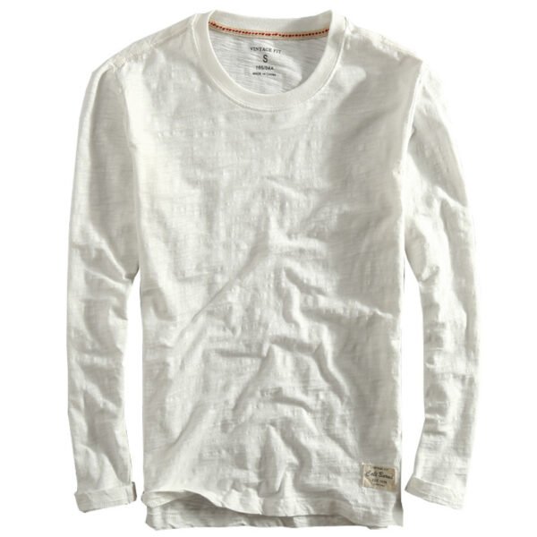 Men's Loose Round Neck Long Sleeved Shirt - Image 6