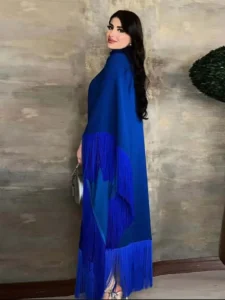 Luxury Khimar Tassel Butterfly Batwing Abaya - Image 6