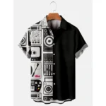 Guitar Flame Shirt Musical Note 3D Print Men's Women - Image 3