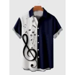 Guitar Flame Shirt Musical Note 3D Print Men's Women - Image 5