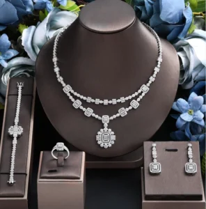 Bride Wedding Jewelry Store - AAA Cubic Zirconia 4-piece Jewelry Set for Women - Image 2