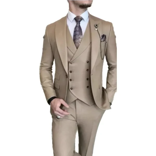 New Business Khaki Formal Men's - Image 6