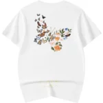 Summer Embroidery T Shirt Men Women Butterfly - Image 2