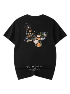 Summer Embroidery T Shirt Men Women Butterfly - Image 4
