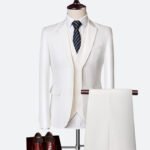 Men's Suit Three-piece Suit British Slim-fitting Wedding Dress Multicolor Plus Size - Image 5