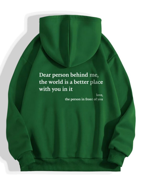 Drawstring Printed Hoodie Unisex Trendy Hoodies - Image 7