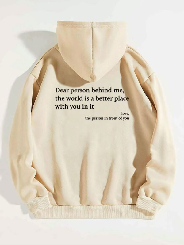 Drawstring Printed Hoodie Unisex Trendy Hoodies - Image 3