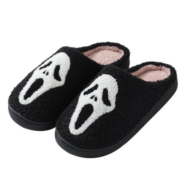 Halloween Skull Cartoon Print Slippers Warm Winter Slippers For Men Women Couple Home Shoes Indoor Cotton Slippers - Image 9