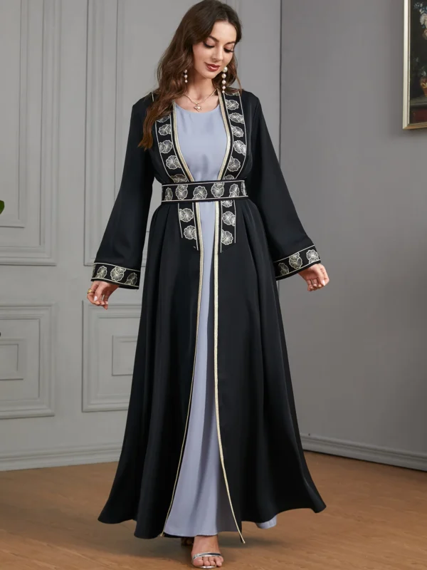 2 Piece Sets Open Abaya - Image 5