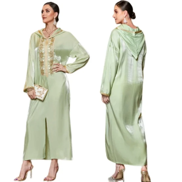 Elegant Muslim Hooded Dress