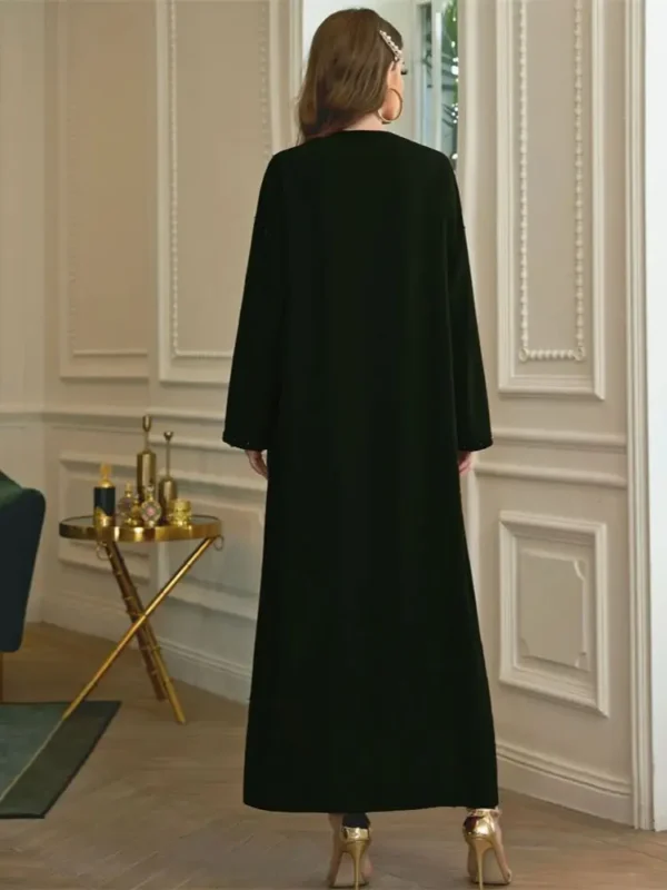 Ramadan Dark Green Muslim Abaya - Image 2