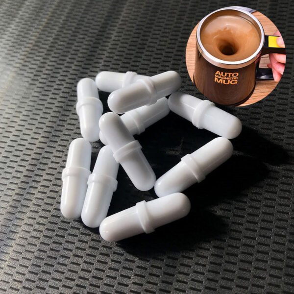 10pcs Smart Magnetic Stirring Rods for Mugs - Self-Stirring, Non-Corrosive, Thermal Mixing Capsules