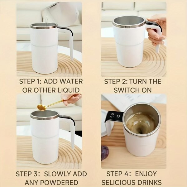 Rechargeable Smart Coffee Mixer Mug - Image 3