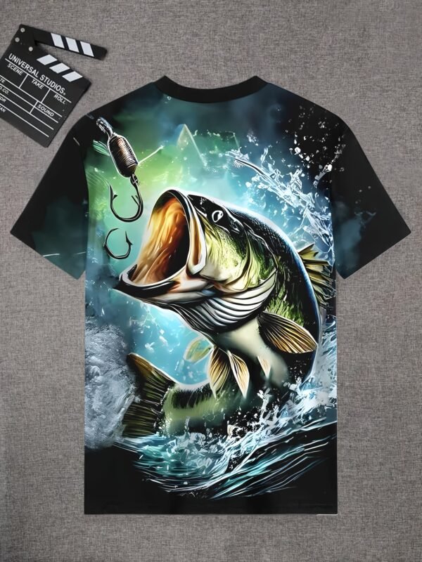 Boys' 3D Fishing Graphic T-Shirt - Image 4