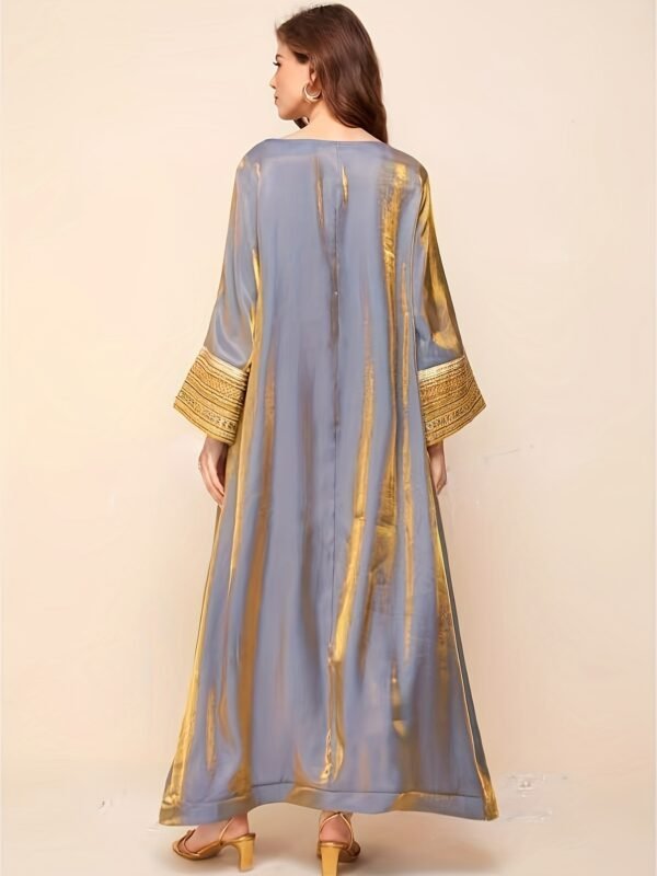 Luxurious Long Sleeve Maxi Kaftan Dress - Image 2