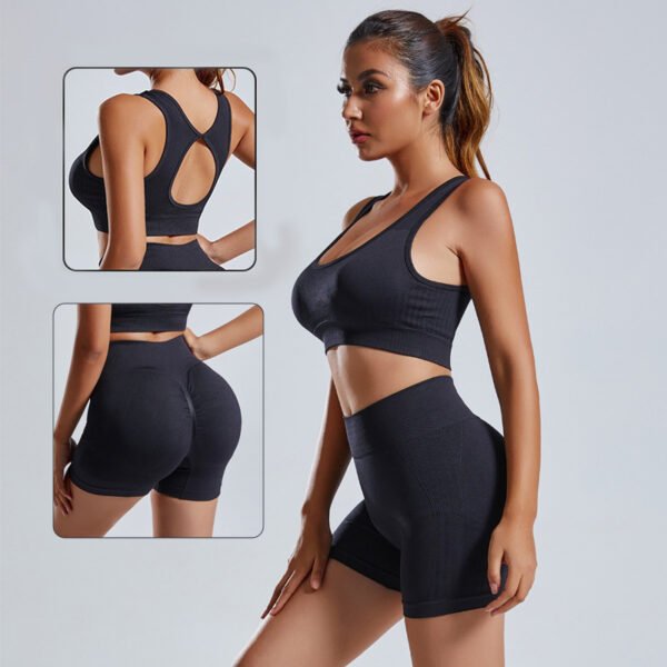 2pcs Yoga Set Women's Vest And Shorts