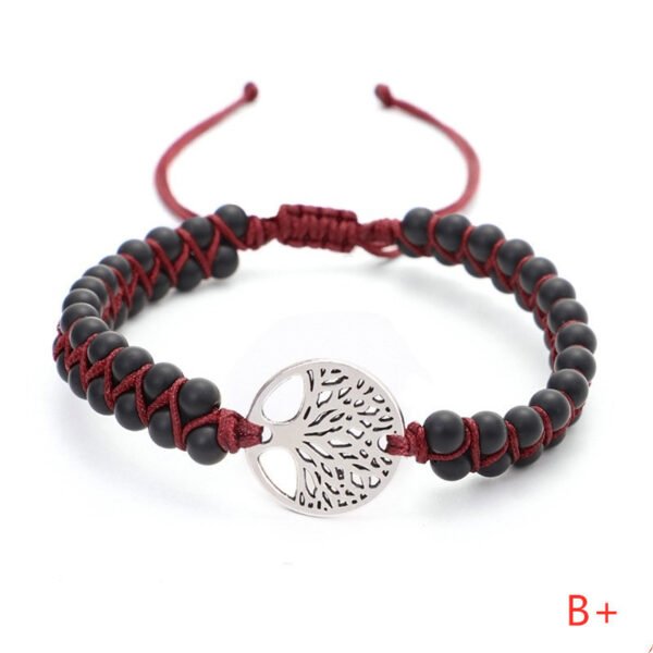 Woven Twine Double Tree of Life Yoga Bracelet - Image 4