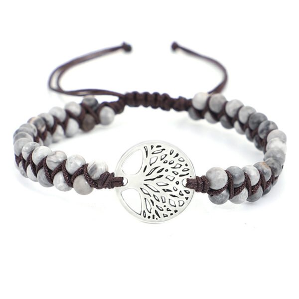 Woven Twine Double Tree of Life Yoga Bracelet - Image 2