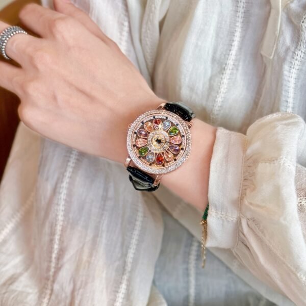 Watch With Colorful Rhinestone Inlay - Image 2