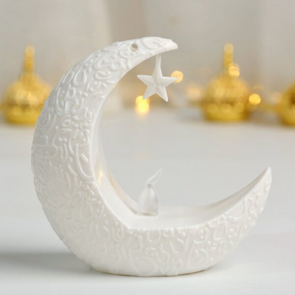 Star Moon Candlestick Arabian Lantern Electric Candle Lamp Storm - Image 5