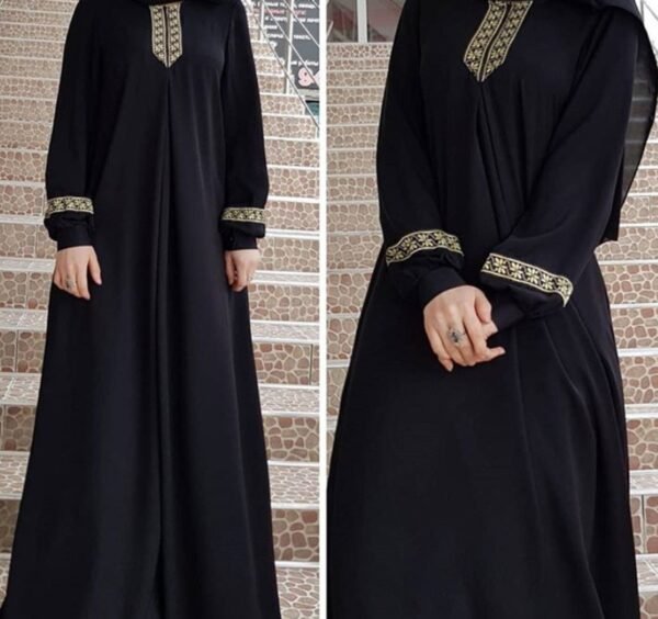 Women Plus Size Print Abaya Jilbab Muslim Maxi Dress - Image 3