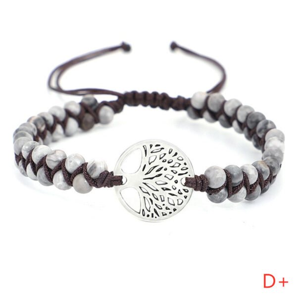 Woven Twine Double Tree of Life Yoga Bracelet - Image 6