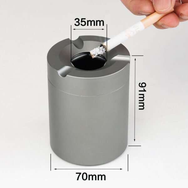 Household Minimalist Ash-proof Stainless Steel Ashtray - Image 4