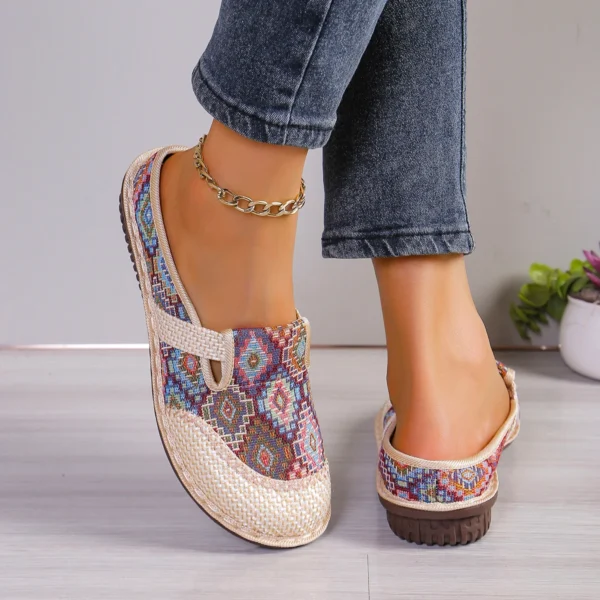 Women's Colorful Geometric Print Shoes - Image 2