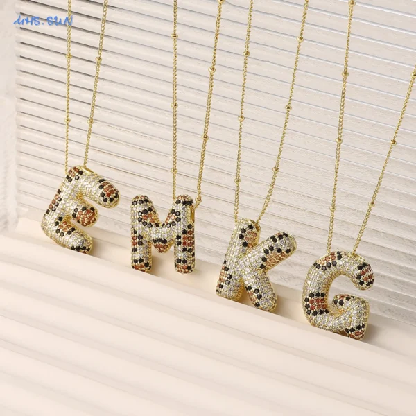 Luxury Leopard Print 26 Letter Necklaces - Image 6