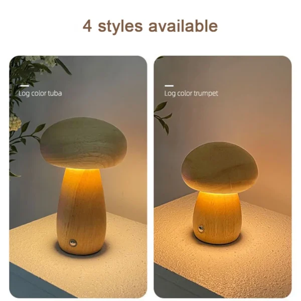 Wooden Mushrooms Night Light - Image 4