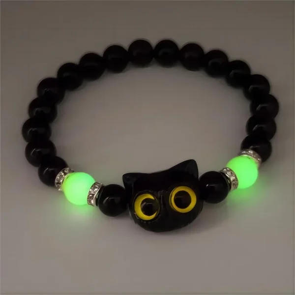 Cute Cartoon Big Eye Cat Luminous Bracelets - Image 5