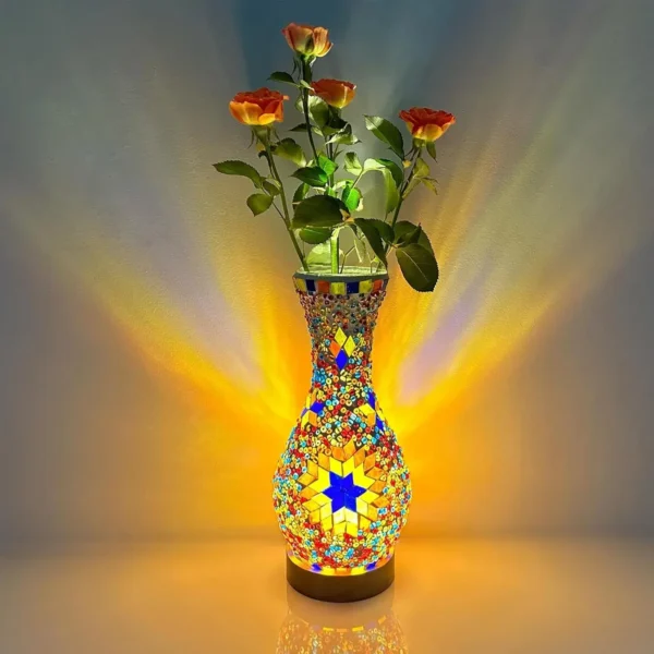 Mosaic Vase Lamp, Turkish Moroccan Table Lamp