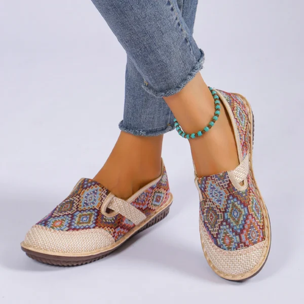 Women's Colorful Geometric Print Shoes - Image 5