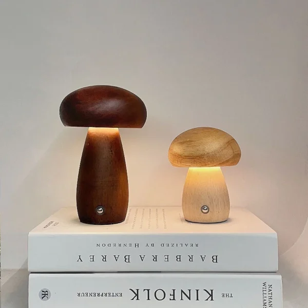 Wooden Mushrooms Night Light - Image 3