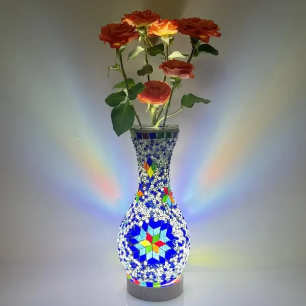 Mosaic Vase Lamp, Turkish Moroccan Table Lamp - Image 3