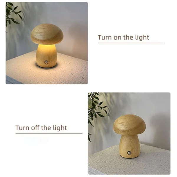 Wooden Mushrooms Night Light - Image 6