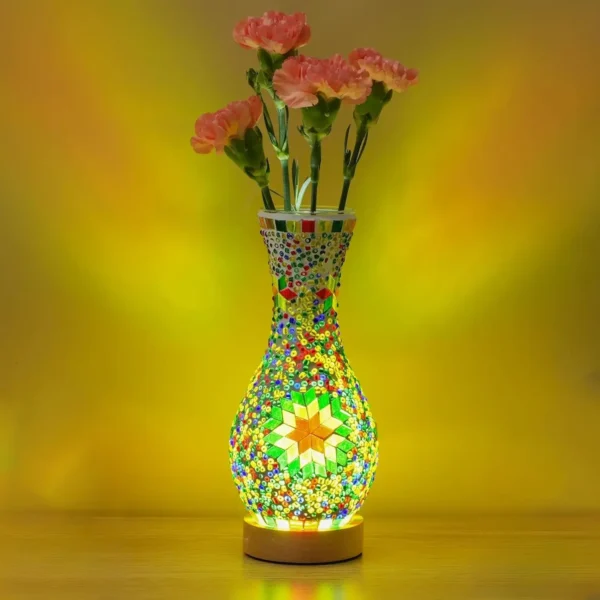 Mosaic Vase Lamp, Turkish Moroccan Table Lamp - Image 5