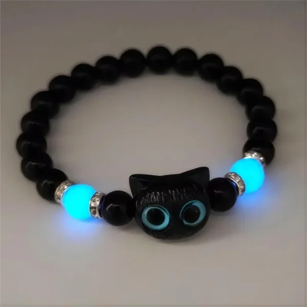 Cute Cartoon Big Eye Cat Luminous Bracelets - Image 3