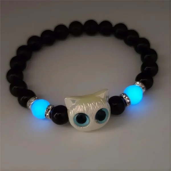 Cute Cartoon Big Eye Cat Luminous Bracelets - Image 6