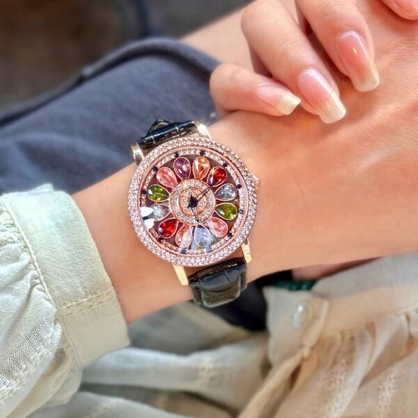 Watch With Colorful Rhinestone Inlay - Image 6