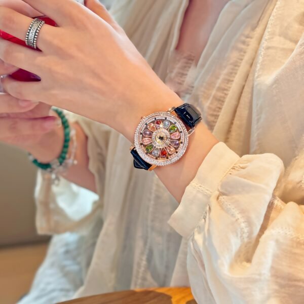 Watch With Colorful Rhinestone Inlay - Image 5