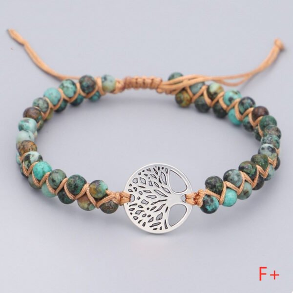 Woven Twine Double Tree of Life Yoga Bracelet - Image 5