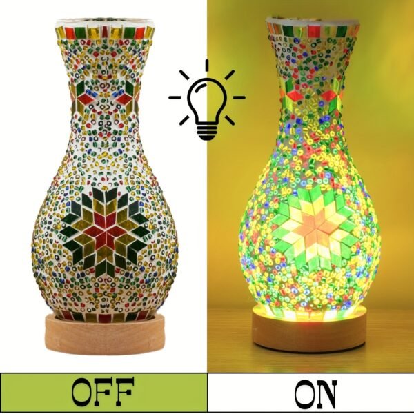 Handmade Turkish Moroccan Mosaic Vase Lamp -